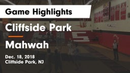 Cliffside Park  vs Mahwah  Game Highlights - Dec. 18, 2018