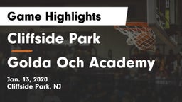 Cliffside Park  vs Golda Och Academy Game Highlights - Jan. 13, 2020