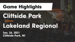 Cliffside Park  vs Lakeland Regional  Game Highlights - Jan. 26, 2021