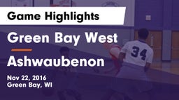 Green Bay West  vs Ashwaubenon  Game Highlights - Nov 22, 2016