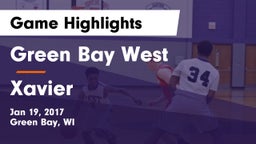 Green Bay West  vs Xavier  Game Highlights - Jan 19, 2017