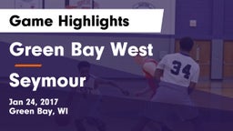 Green Bay West  vs Seymour Game Highlights - Jan 24, 2017