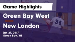 Green Bay West  vs New London  Game Highlights - Jan 27, 2017