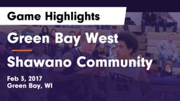 Green Bay West  vs Shawano Community  Game Highlights - Feb 3, 2017