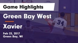 Green Bay West  vs Xavier  Game Highlights - Feb 23, 2017