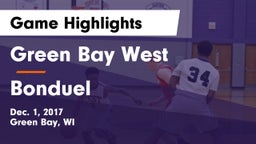 Green Bay West vs Bonduel  Game Highlights - Dec. 1, 2017