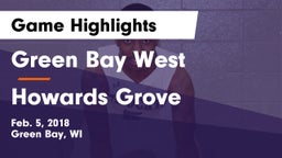 Green Bay West vs Howards Grove  Game Highlights - Feb. 5, 2018