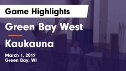 Green Bay West vs Kaukauna  Game Highlights - March 1, 2019