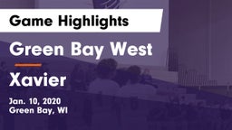Green Bay West vs Xavier  Game Highlights - Jan. 10, 2020