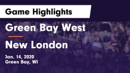 Green Bay West vs New London  Game Highlights - Jan. 14, 2020