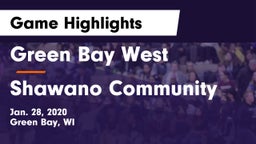 Green Bay West vs Shawano Community  Game Highlights - Jan. 28, 2020