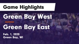 Green Bay West vs Green Bay East  Game Highlights - Feb. 1, 2020