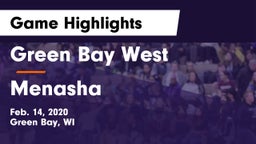 Green Bay West vs Menasha  Game Highlights - Feb. 14, 2020