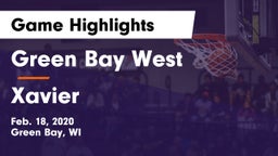 Green Bay West vs Xavier  Game Highlights - Feb. 18, 2020