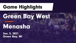 Green Bay West vs Menasha  Game Highlights - Jan. 5, 2021