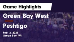 Green Bay West vs Peshtigo  Game Highlights - Feb. 2, 2021