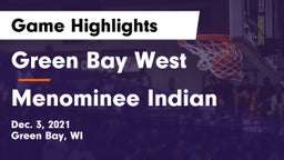 Green Bay West vs Menominee Indian  Game Highlights - Dec. 3, 2021