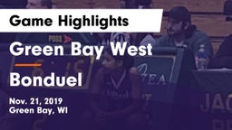 Green Bay West vs Bonduel  Game Highlights - Nov. 21, 2019