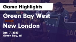 Green Bay West vs New London  Game Highlights - Jan. 7, 2020