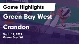 Green Bay West vs Crandon  Game Highlights - Sept. 11, 2021