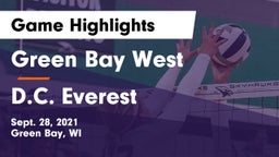 Green Bay West vs D.C. Everest  Game Highlights - Sept. 28, 2021