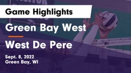 Green Bay West vs West De Pere  Game Highlights - Sept. 8, 2022