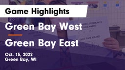 Green Bay West vs Green Bay East  Game Highlights - Oct. 15, 2022
