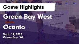 Green Bay West vs Oconto  Game Highlights - Sept. 12, 2023