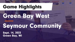 Green Bay West vs Seymour Community  Game Highlights - Sept. 14, 2023