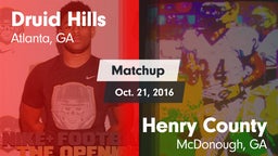 Matchup: Druid Hills High vs. Henry County  2016