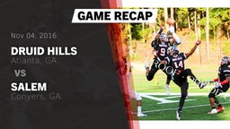 Recap: Druid Hills  vs. Salem  2016