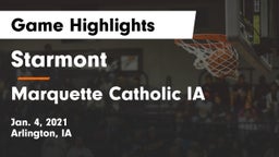 Starmont  vs Marquette Catholic  IA Game Highlights - Jan. 4, 2021