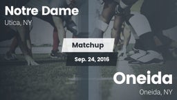 Matchup: Notre Dame High vs. Oneida  2016