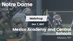 Matchup: Notre Dame High vs. Mexico Academy and Central Schools 2017