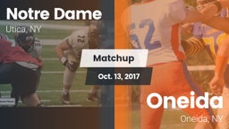 Matchup: Notre Dame High vs. Oneida  2017