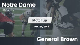 Matchup: Notre Dame High vs. General Brown 2018