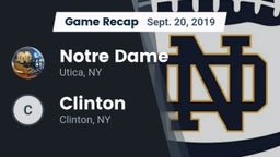 Recap: Notre Dame  vs. Clinton  2019