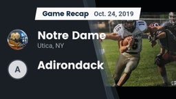 Recap: Notre Dame  vs. Adirondack 2019
