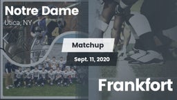 Matchup: Notre Dame High vs. Frankfort 2020