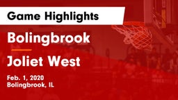 Bolingbrook  vs Joliet West  Game Highlights - Feb. 1, 2020