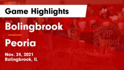 Bolingbrook  vs Peoria  Game Highlights - Nov. 24, 2021