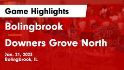Bolingbrook  vs Downers Grove North  Game Highlights - Jan. 21, 2023