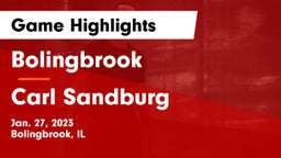 Bolingbrook  vs Carl Sandburg  Game Highlights - Jan. 27, 2023