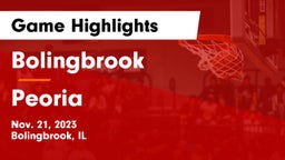 Bolingbrook  vs Peoria  Game Highlights - Nov. 21, 2023