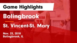 Bolingbrook  vs St. Vincent-St. Mary  Game Highlights - Nov. 23, 2018