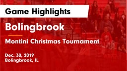 Bolingbrook  vs Montini Christmas Tournament Game Highlights - Dec. 30, 2019