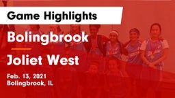 Bolingbrook  vs Joliet West  Game Highlights - Feb. 13, 2021