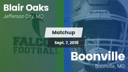 Matchup: Blair Oaks High vs. Boonville  2018