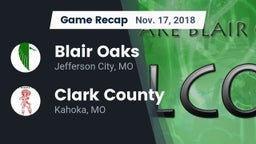 Recap: Blair Oaks  vs. Clark County  2018