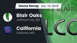 Recap: Blair Oaks  vs. California  2018